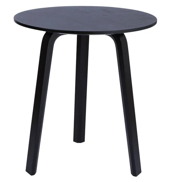 Bella Coffee table 45x49 cm Black Water-based Lacquered Oak