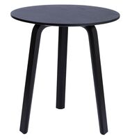 Bella Coffee table 45x49 cm Black Water-based Lacquered Oak