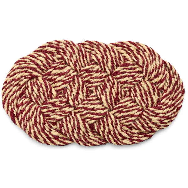 Coco Dørmåtte Swirl 40x80 cm Bordeaux / Offwhite