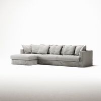 Stopning Til Le Grand Air 3-seter Sofa Lin Divan Venstre Ash Stripe