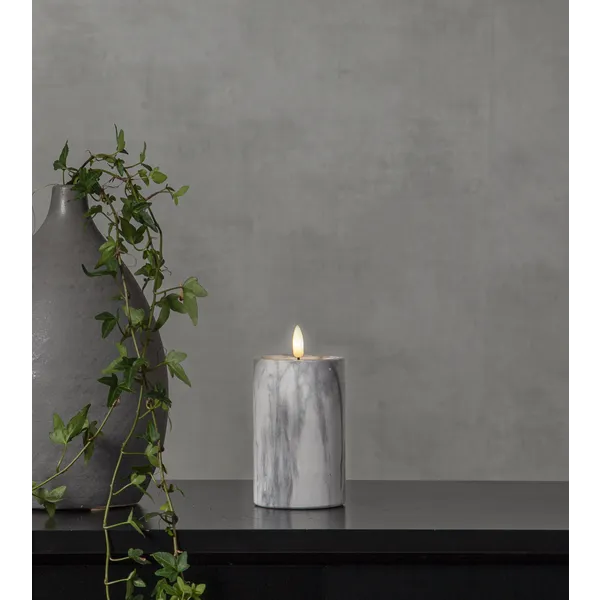 Flamme LED Kubbelys Marmor 15 cm