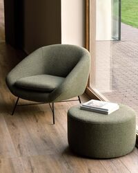 Barrow Puf Pine Green Ø60 cm