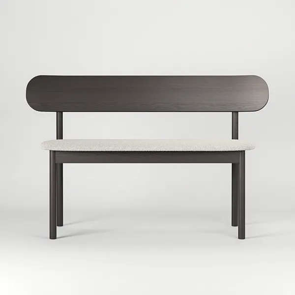 Elephant Bänk Smoked Oak / White Boucle