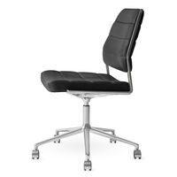 454+ Swivel Chair With wheels Black Leather