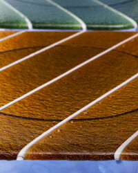 Striche Coffee Table Orange / Blue