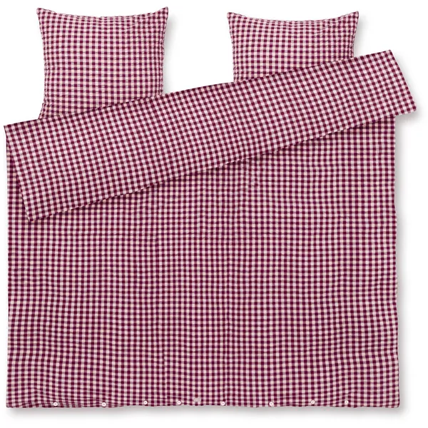 Bæk & Bølge Sengesæt 200x220 cm Rosa / Blomme