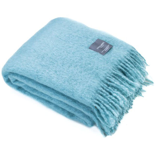 Mohair Pledd 130x170 cm Aqua