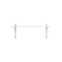 Levi Wall Shelf 90 cm Small Brass / White Stained Ash
