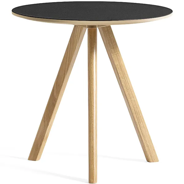 CPH 20 2.0 Sidebord Ø50x49 cm Vandbaseret Lakeret Eg / Sort