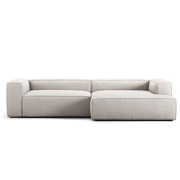 Grand 3-Sitssoffa schäslong Höger Minetyg Moon White