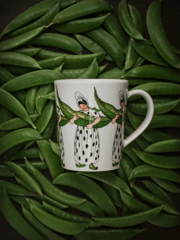 Elsa Beskow Mugg 28 cl Mrs Broad Bean