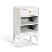 Höllviken Bedside Table Short Legs Light Grey
