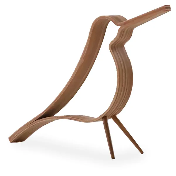 Woody Bird Dekorasjon 14 cm Sort