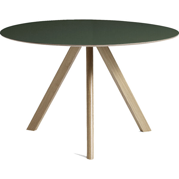CPH 20 2.0 Bord Ø120 cm Vandbaseret lakeret Egetræ / Grønt