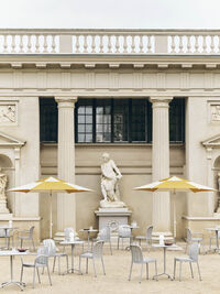 Terrazza Parasol Octagon Off-white / Ochre