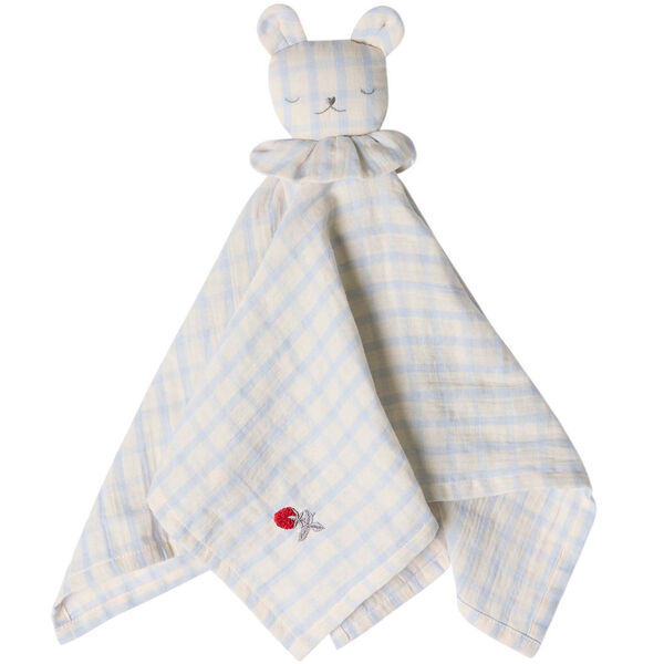 Gingham Sky Blue Muslin Sutteklud Bjørn