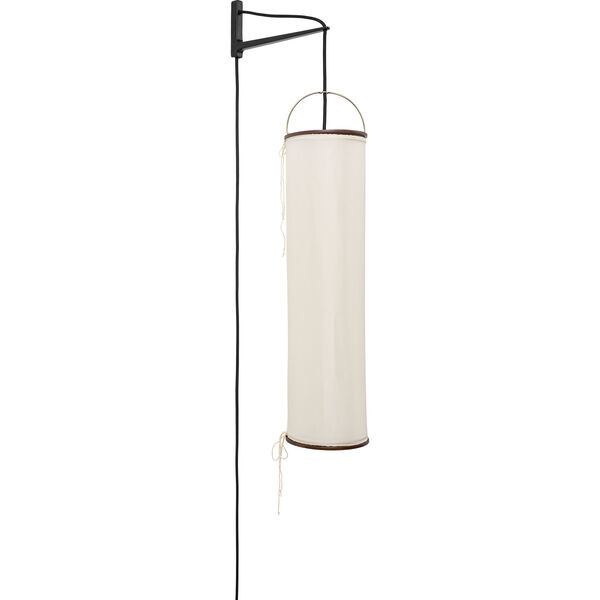 Silk Lantern Seinävalaisin Natural White Silk / Musta