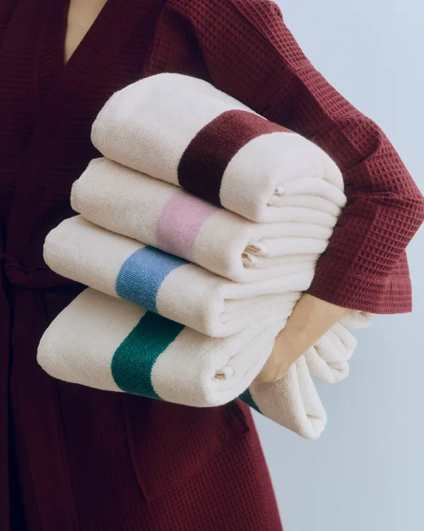 Stripe Towel 70x140 cm Burgundy