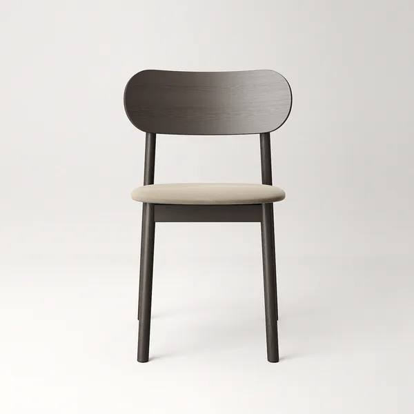 Elephant Stol Mörk Ek / Beige Sammet
