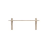Levi Wall Shelf 90 cm Small Brass / White Pigmented Oak