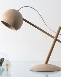 Lune Bordlampe Hvitoljet Eik