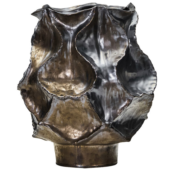 Waves Vase 34 cm Antique metallic