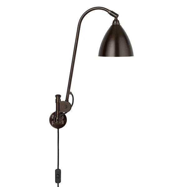 BL6 Væglampe Black Brass/Bone China