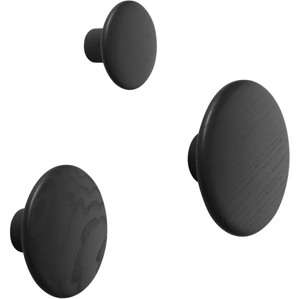 Dots Krok Tre Ø9 cm Sort