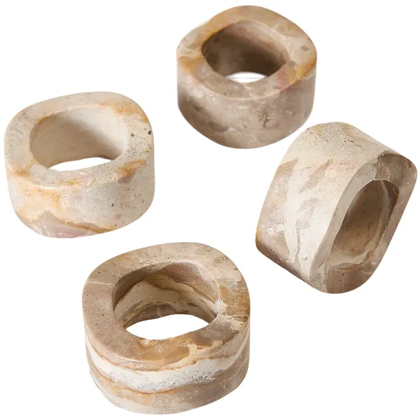 Vita Serviettringer 4-pk Seashell