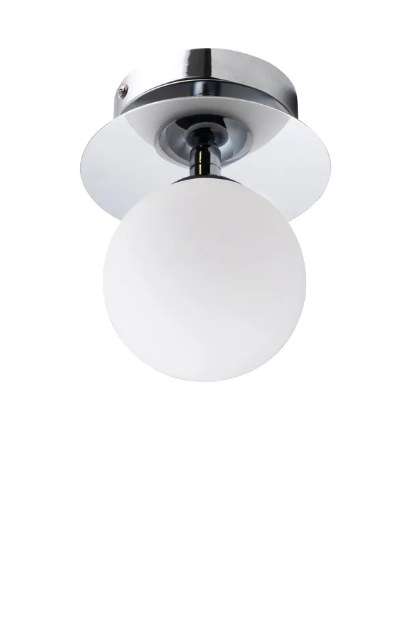 Art Deco Vägg-/Taklampa Krom / Vit
