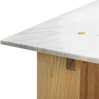 Solid Sofabord Hvidt Marmor
