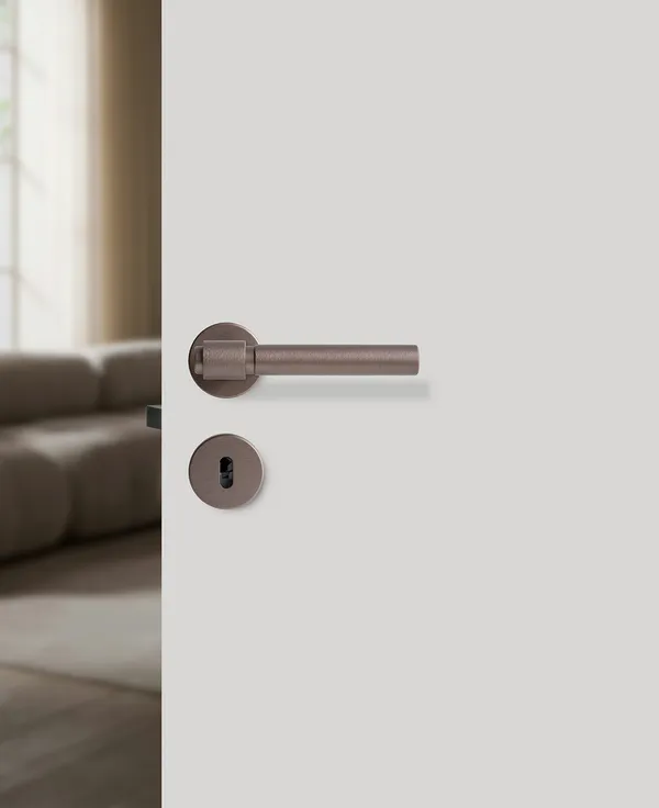 Helix 200 Plain Door Handle Dark Bronze