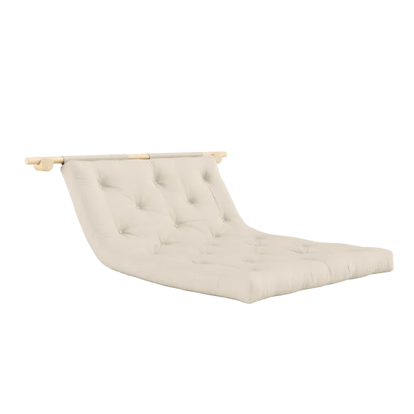 Hooked Madrass Med Beslag 135x200 cm Raw / Beige