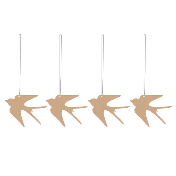 Easter Deco Bird Cafe Au Lait 4-pack Påskdekoration Rostfritt Stål 4-pack Vit
