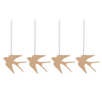 Easter Deco Bird Cafe Au Lait 4-pack Påskdekoration Rostfritt Stål 4-pack Vit