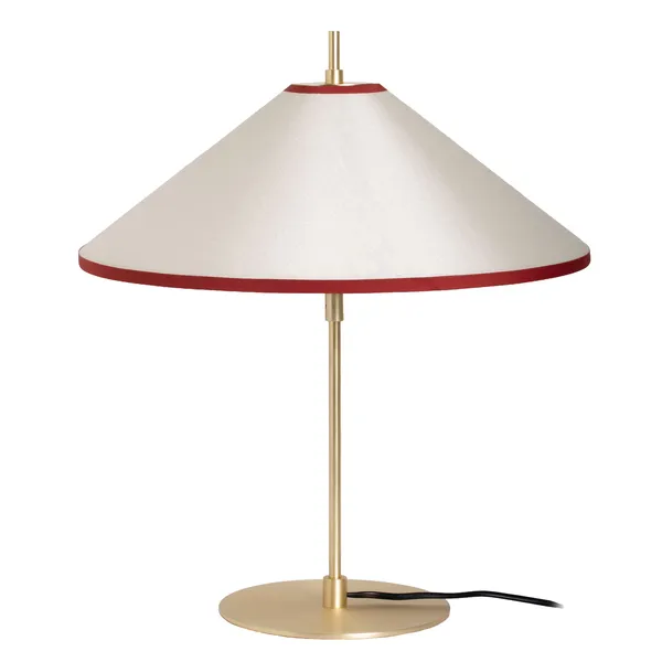 Tafta Bordlampe Ø40 cm Rød / Off-white