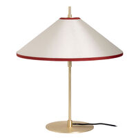 Tafta Bordlampe Ø40 cm Rød / Off-white