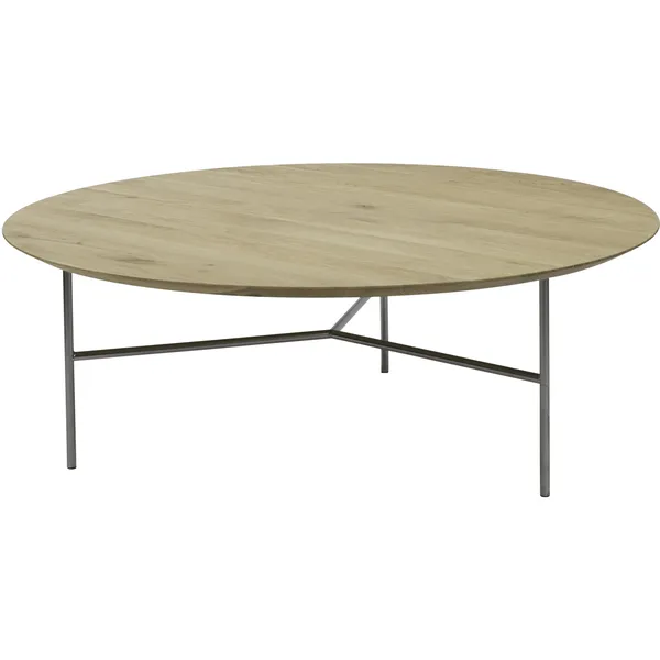 Tribeca Sidebord Lakkert Eik / Stål I Satengkrom 47 cm