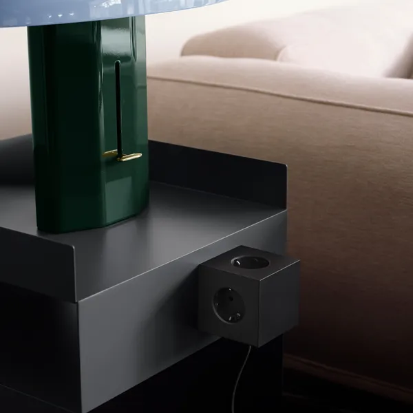 Square 1 Forlængerledning med USB-C / Magnet 3 m Stockholm Black