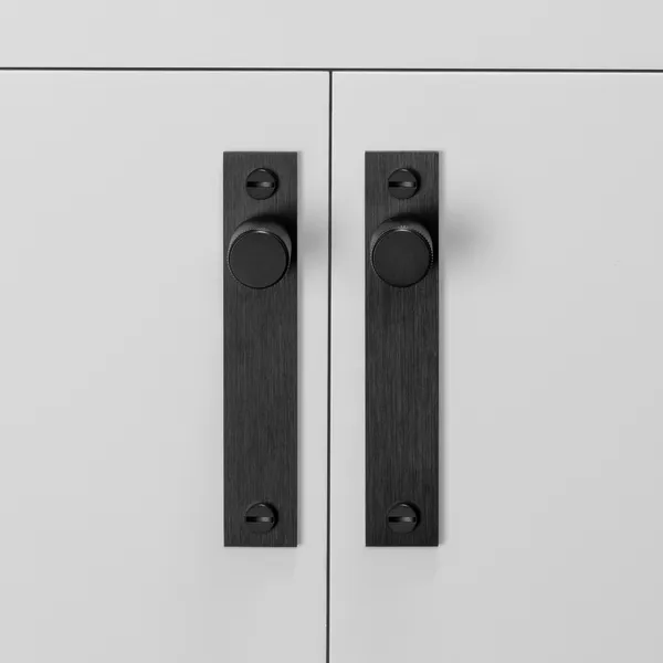 Cross Plate Knopp 2-pack Svart