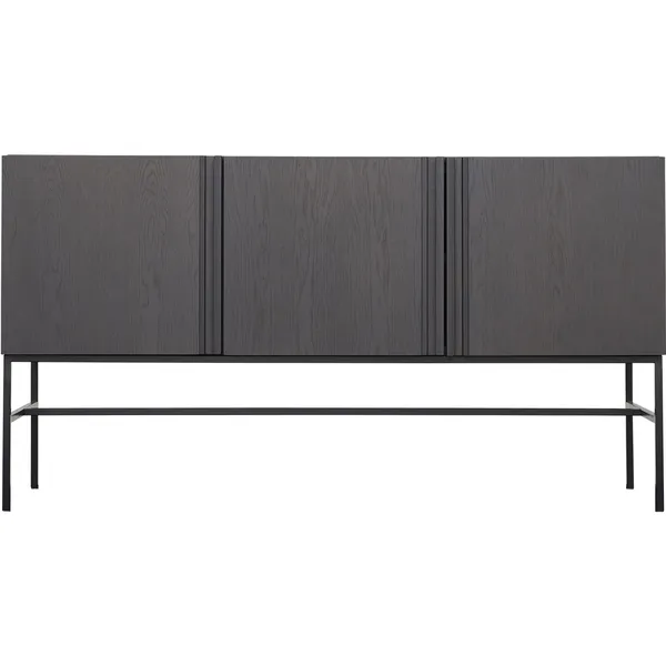 Boss Cabinet With Three Doors Black Stained