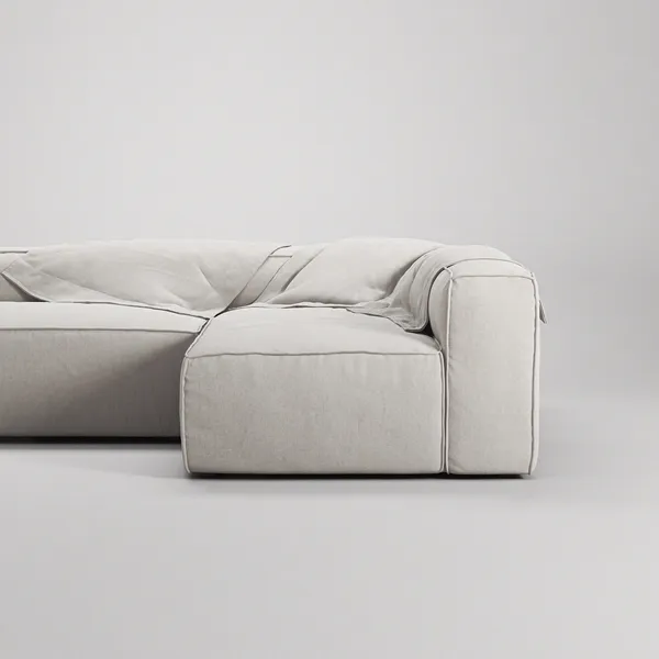 Grand Loungesofa 3-seters åpen ende Venstre Moon White