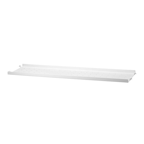 String Hylle med Lav Kant Metall 20x78 cm Hvit