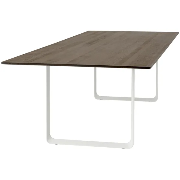 70/70 Bord 108x295 cm Massiv Røget Eg / Hvidt