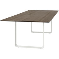 70/70 Bord 108x295 cm Massiv Røget Eg / Hvidt