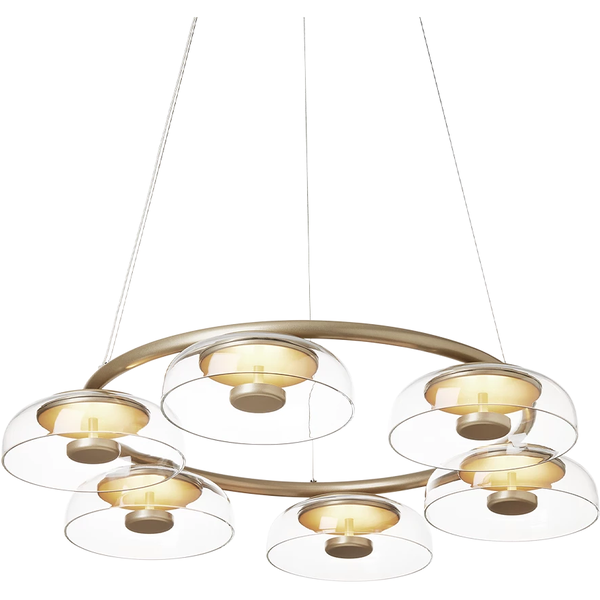 Blossi 6 Lysekrone Nordic Gold / Klar