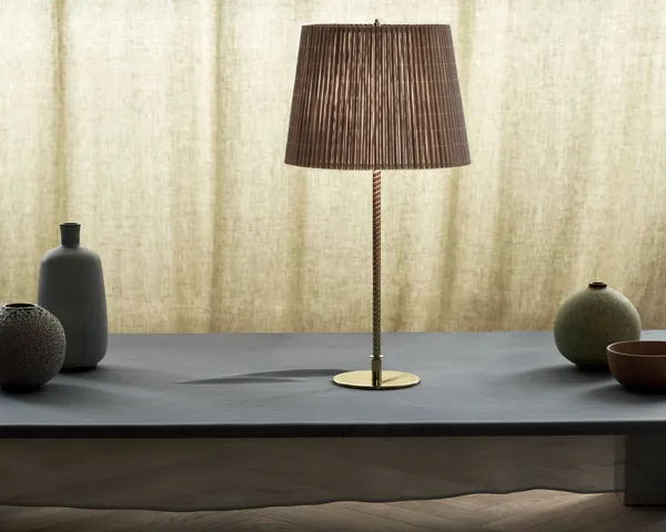 9205 Bordlampe Bambus