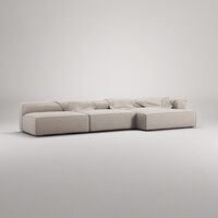 Grand 5-Paikkainen Sohva leposohva Oikea Sandshell Beige