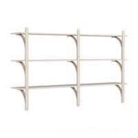 Levi Wall Shelf 180 cm Medium Brass / White Pigmented Ash
