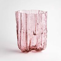Crackle Vase 21x27 cm Rosa